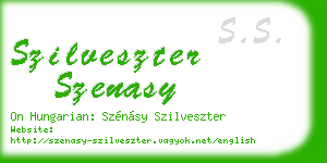 szilveszter szenasy business card